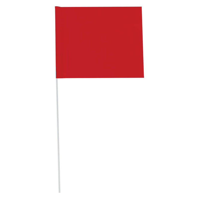 Blackburn 5" x 6" PVC Marking Flags with PVC Stakes | 50 Pack