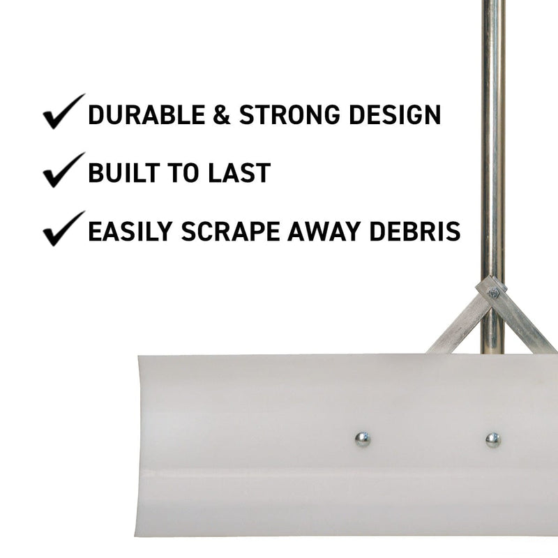 Gemplers Steel D-Handle Poly Scraper, 18"x10"