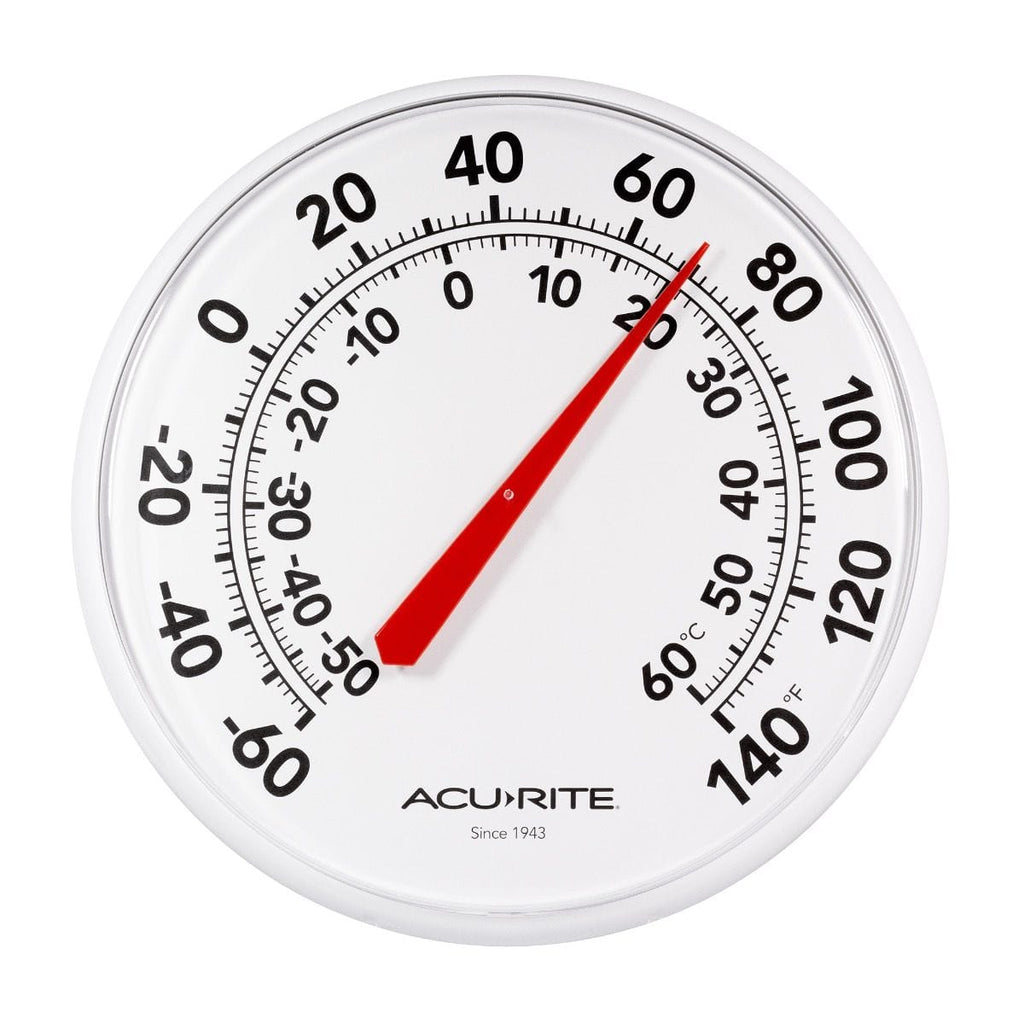 Basic 12 1 2 inch diameter Indoor Outdoor Thermometer 1360 Gemplers