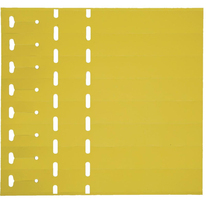 Yellow Laser Strip Loop-Lock Tags, 11" x 1", PK. Qty. 1,000