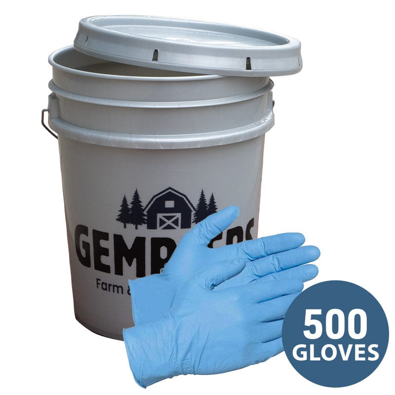 Gemplers 8-mil Disposable Nitrile Gloves | Bucket of 500 gloves