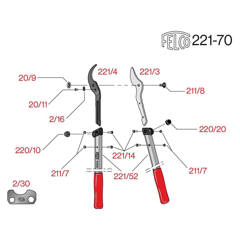 FELCO 221 Series Curved Lopper