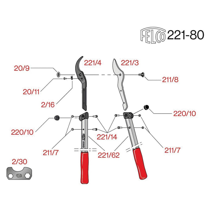 FELCO 221 Series Curved Lopper