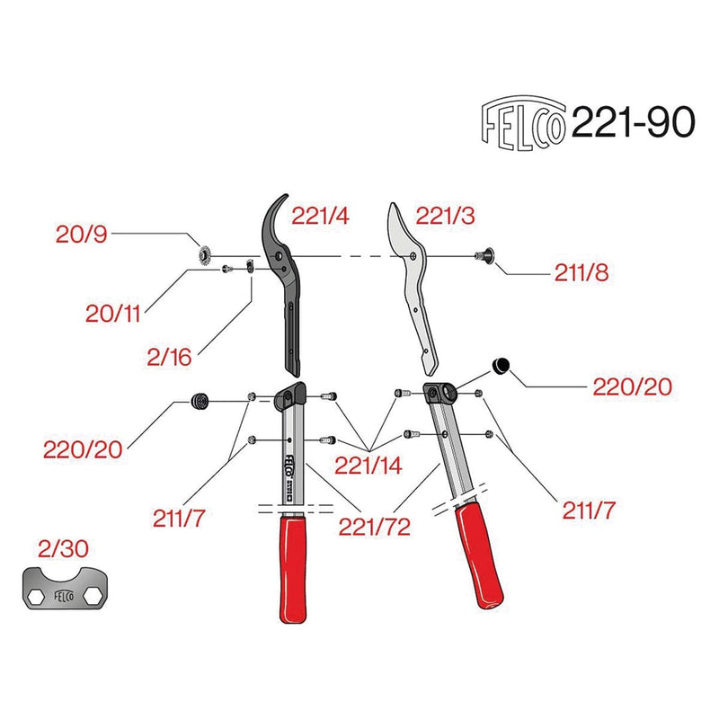 FELCO 221 Series Curved Lopper