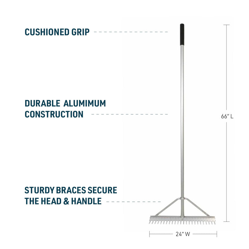 Gemplers 24" Aluminum Landscapers Rake