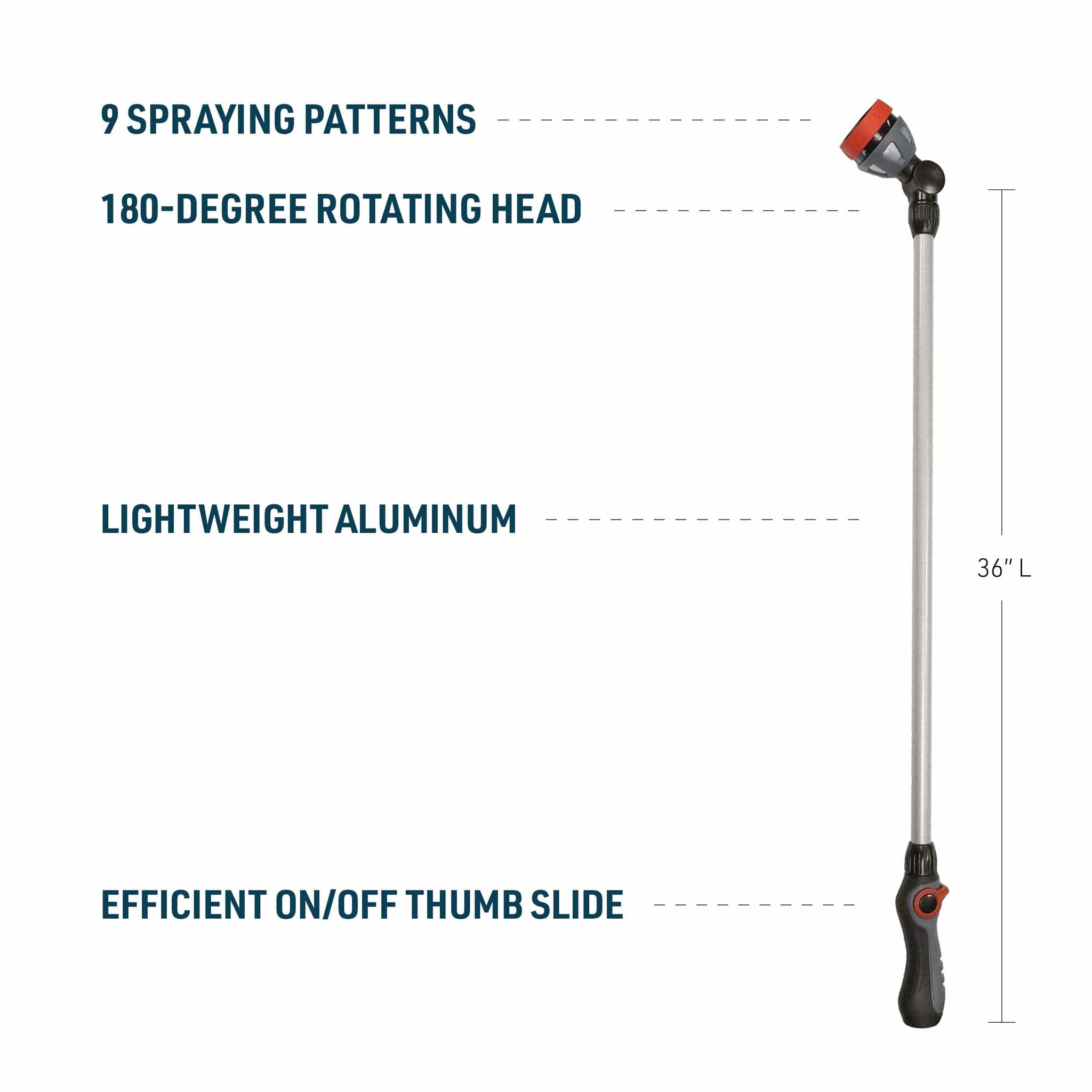 Gemplers 36" Adjustable 9-Pattern Water Wand