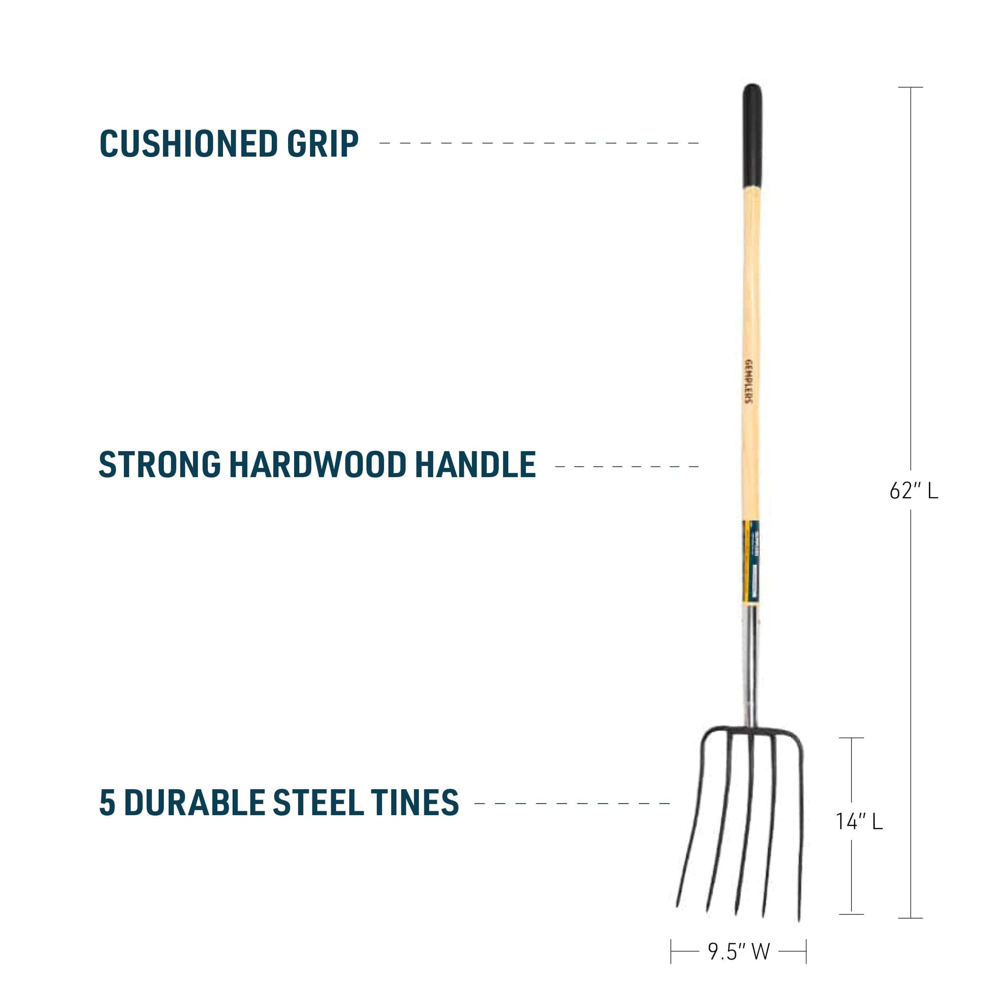 Gemplers Steel 5-Tine Fork