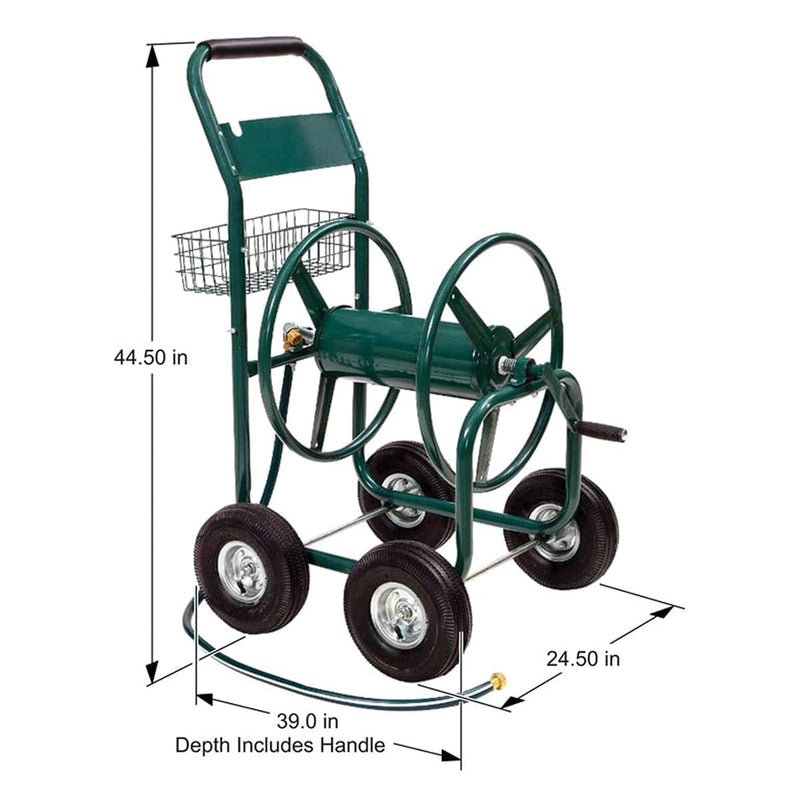 Liberty Garden Industrial 4-Wheel Hose Cart