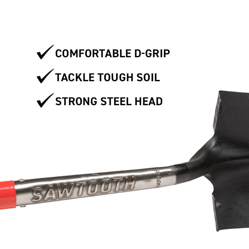 Gemplers Sawtooth Round Point Shovel with D-Grip