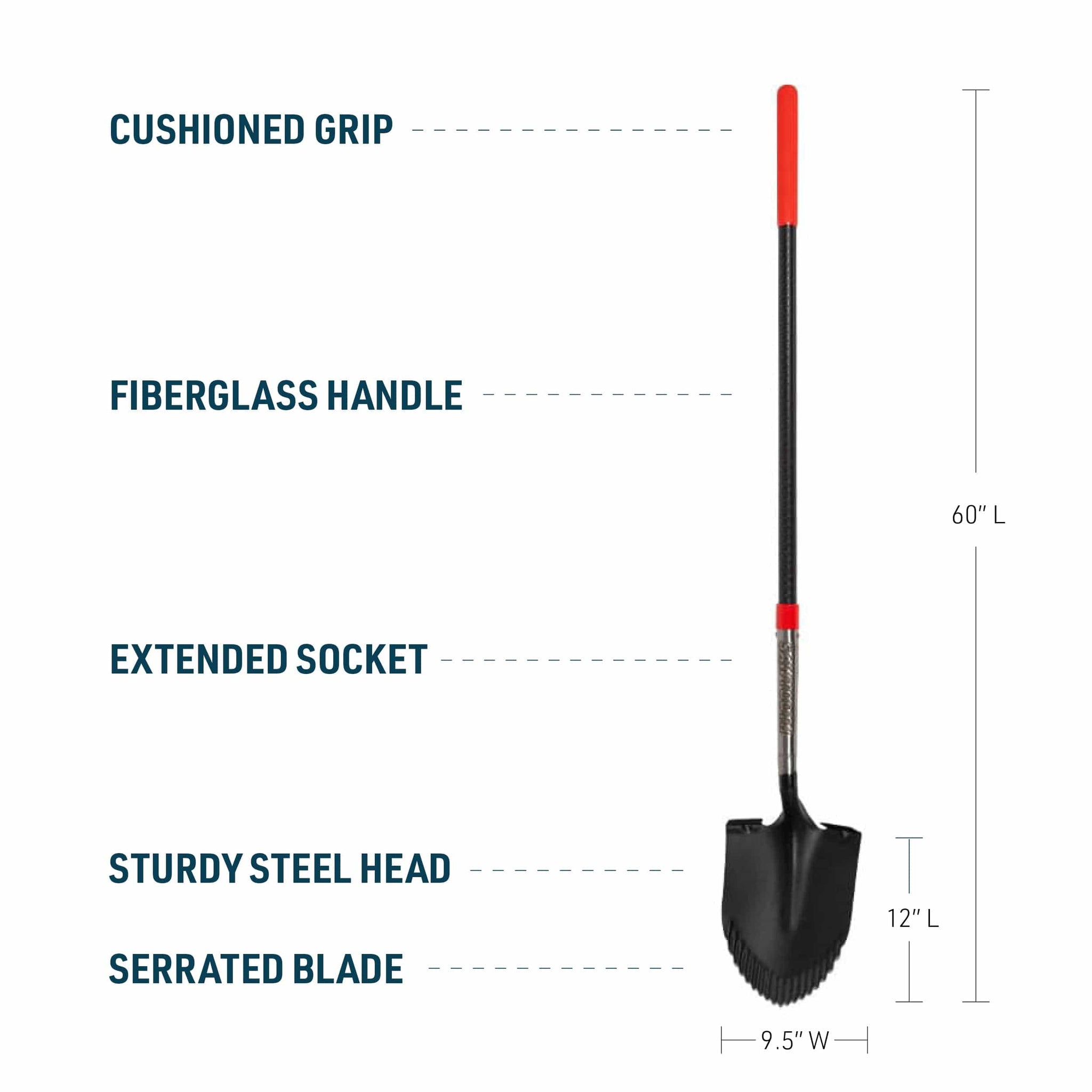 Gemplers Sawtooth Round Point Shovel
