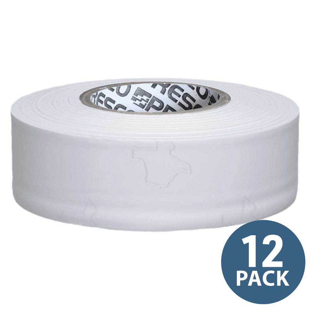 Presco Standard White Flagging Tape 12 Pack Gemplers