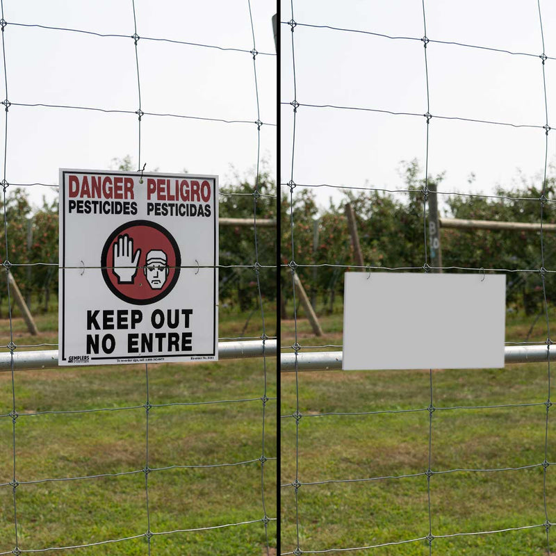 Gemplers Hinged WPS Bilingual Warning Sign - "Danger - Pesticides" In Use+++Gemplers Hinged WPS Bilingual Warning Sign - "Danger - Pesticides" In Use