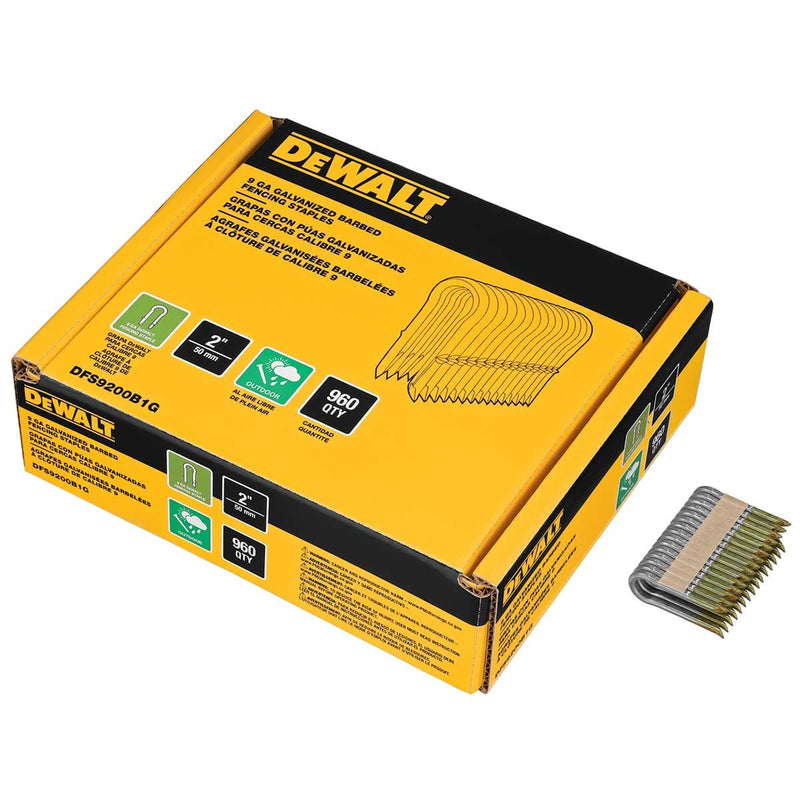 DEWALT 9 GA Galvanized Barbed Fencing Staples