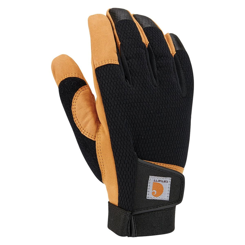 Carhartt Men s Synthetic Leather High Dexterity Touch Sensitive Secure Cuff Gloves Black Barley L