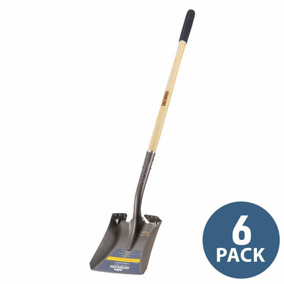 Gemplers Square Point Shovel with Wood Handle | 6 pack