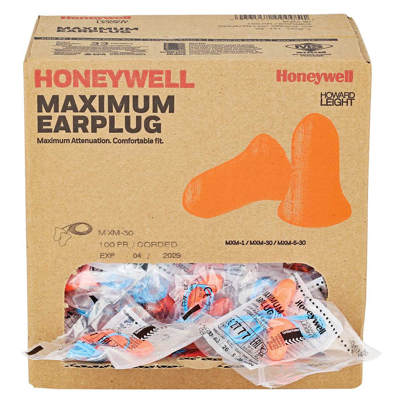 Honeywell Howard Leight MAXIMUM Corded Earplugs | 100 pairs