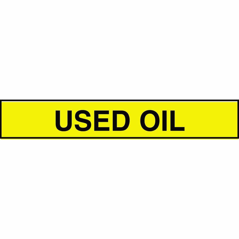 "Used Oil" Adhesive Tank & Pipe Label