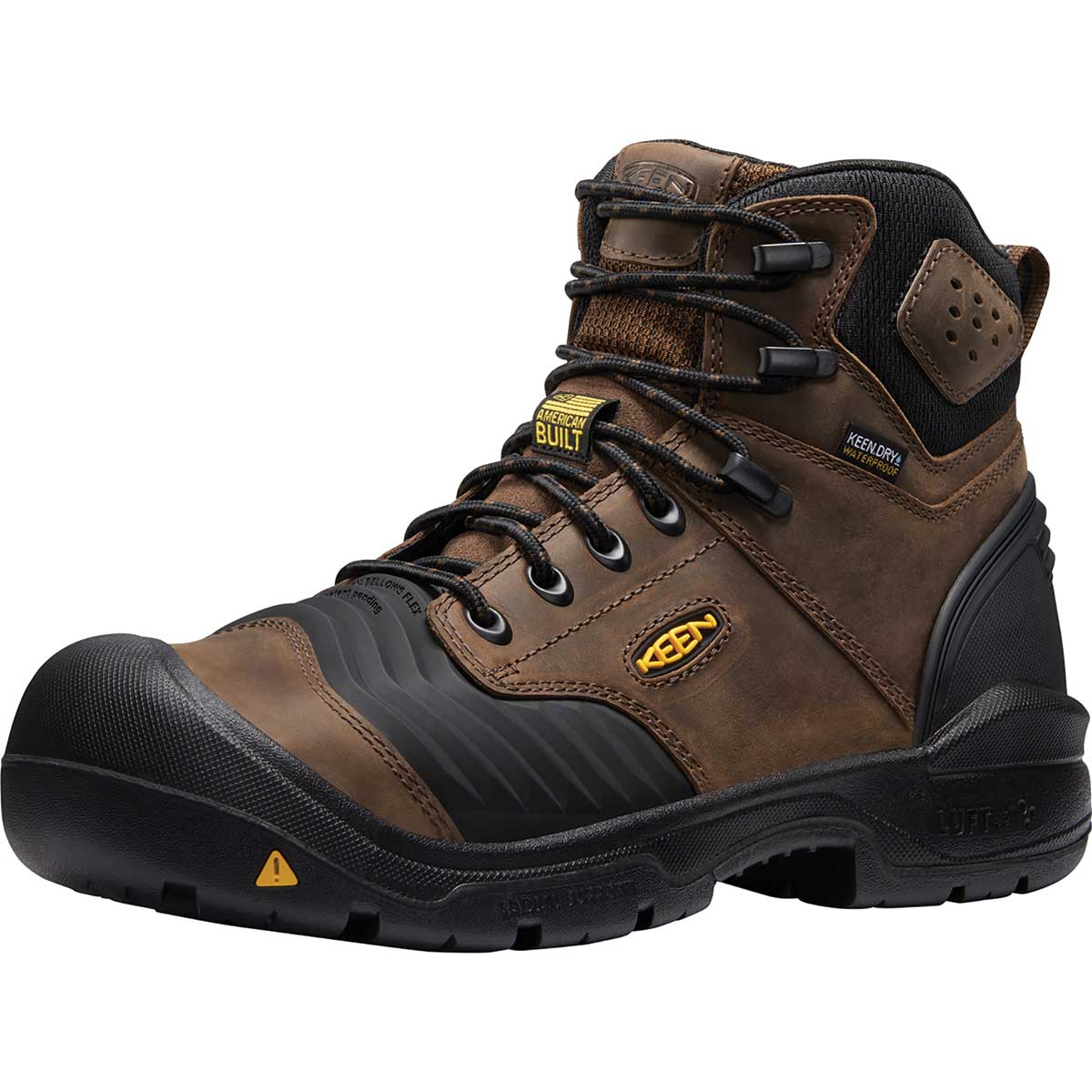 Dark Earth/Black KEEN Utility Portland 6" Waterproof Carbon Fiber Toe Boot
