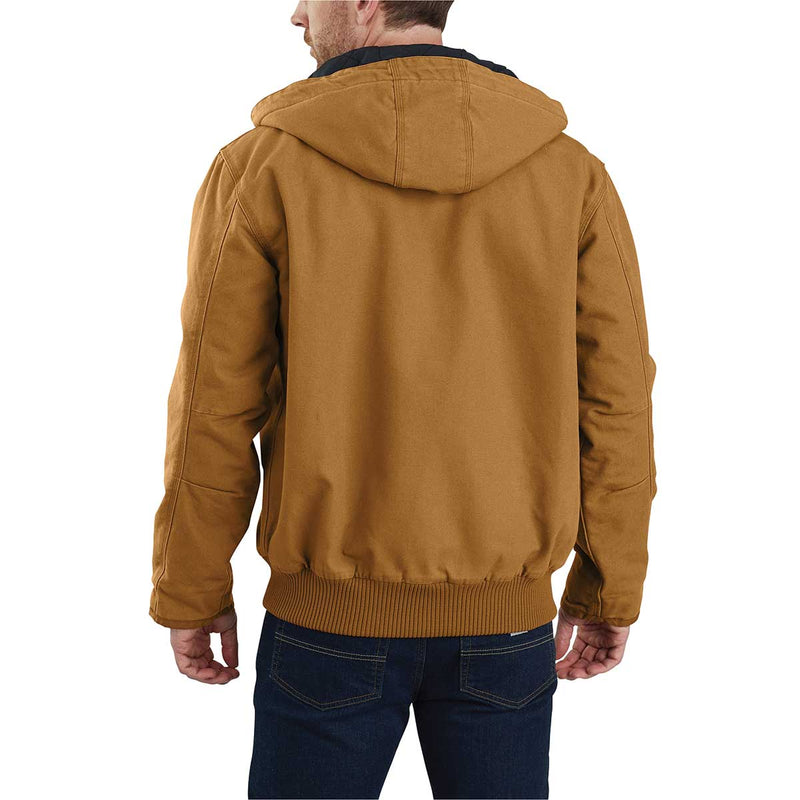 View of the back of the Carhartt J130 Washed Duck Insulated Active Jac