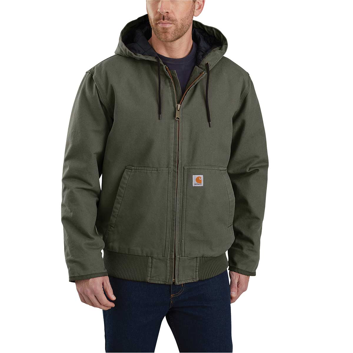 Moss Carhartt J130 Washed Duck Insulated Active Jac