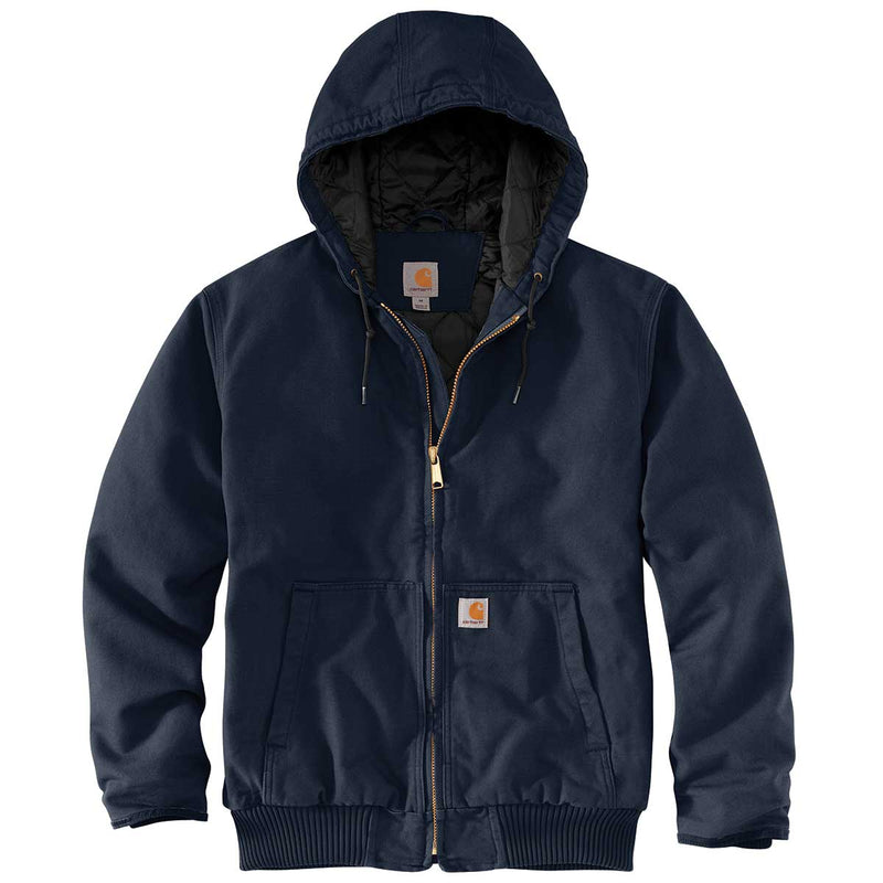 Navy Carhartt J130 Washed Duck Insulated Active Jac