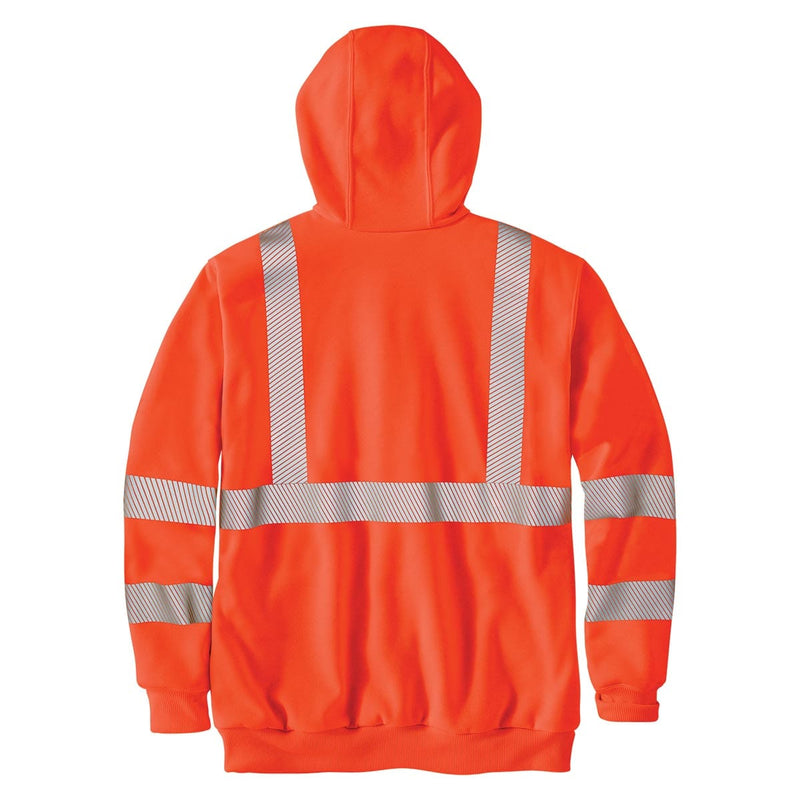 Bright Orange Carhartt ANSI Class 3 Loose Fit Midweight Full Zip Hi-Vis Sweatshirt
