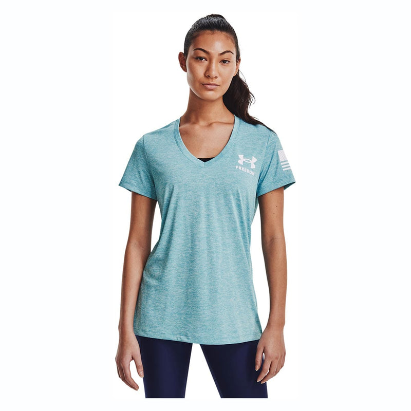 Under Armour Women's UA Tech Freedom Short Sleeve V-Neck