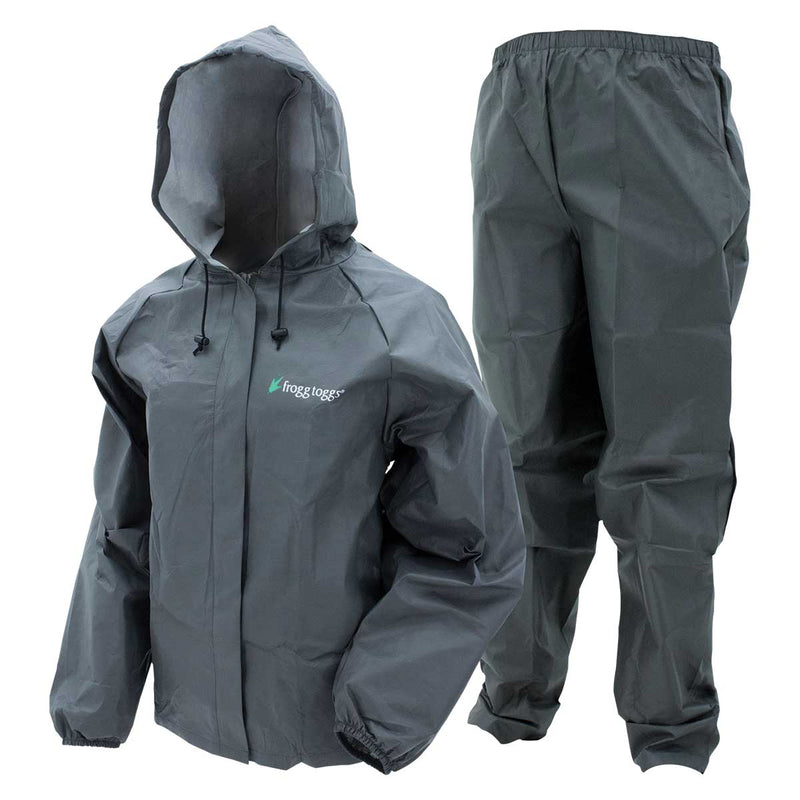Carbon Black Frogg Toggs Men's Ultra-Lite Rainsuit