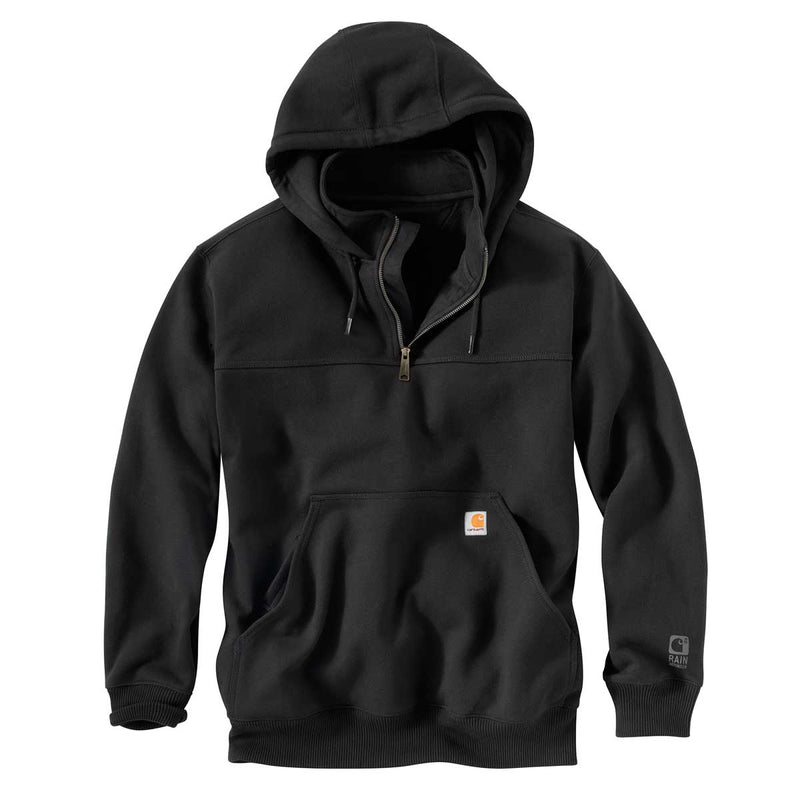 Black Carhartt Rain Defender Loose Fit Heavyweight Quarter Zip Sweatshirt