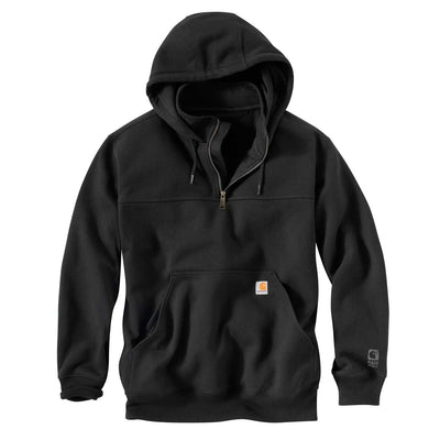 Black Carhartt Rain Defender Loose Fit Heavyweight Quarter Zip Sweatshirt