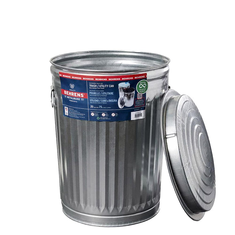20 gal. Behrens Galvanized Trash Can