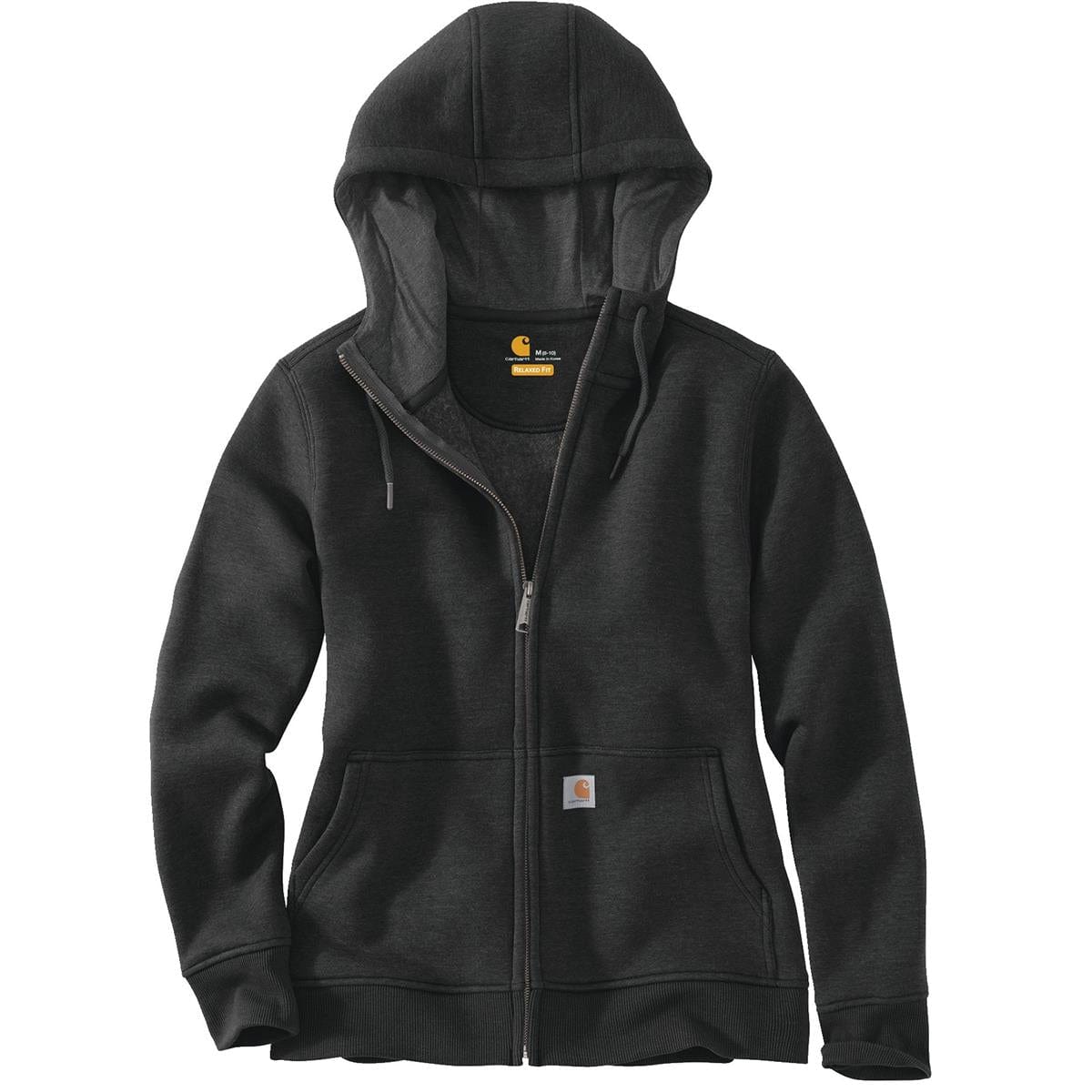 Black Carhartt Women's Relaxed Fit Midweight Full Zip Hooded Sweatshirt