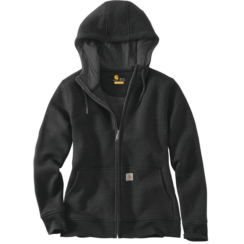 Black Carhartt Women's Relaxed Fit Midweight Full Zip Hooded Sweatshirt