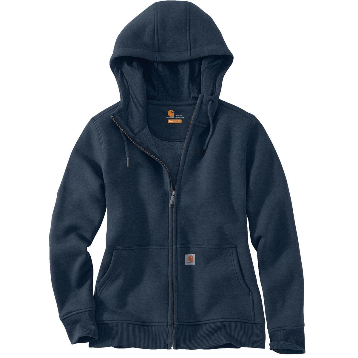 Navy Carhartt Women's Relaxed Fit Midweight Full Zip Hooded Sweatshirt