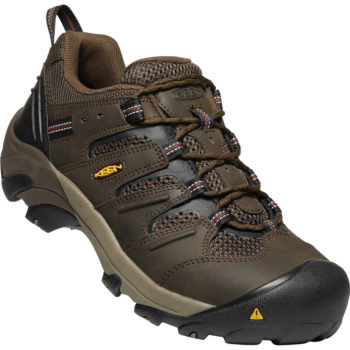 Cascade Brown/Fired Brick KEEN Utility Lansing Low Steel Toe Work Shoe