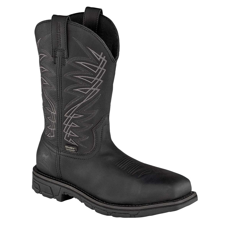 Black Irish Setter Men's Marshall 11" Steel Toe Pull-On Boots