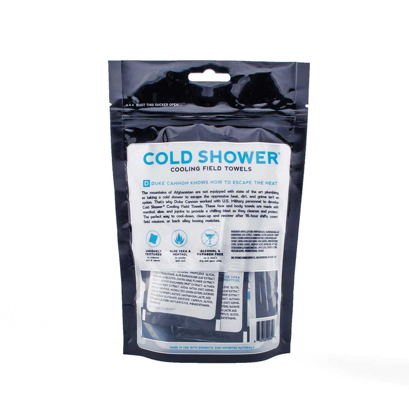 Duke Cannon Cold Shower Cooling Field Towels Multipack Pouch - 15ct