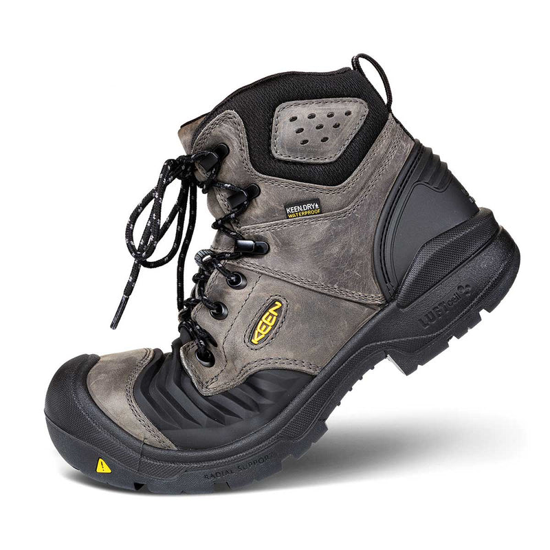 Side view of the KEEN Utility Portland 6" Waterproof Carbon Fiber Toe Boot
