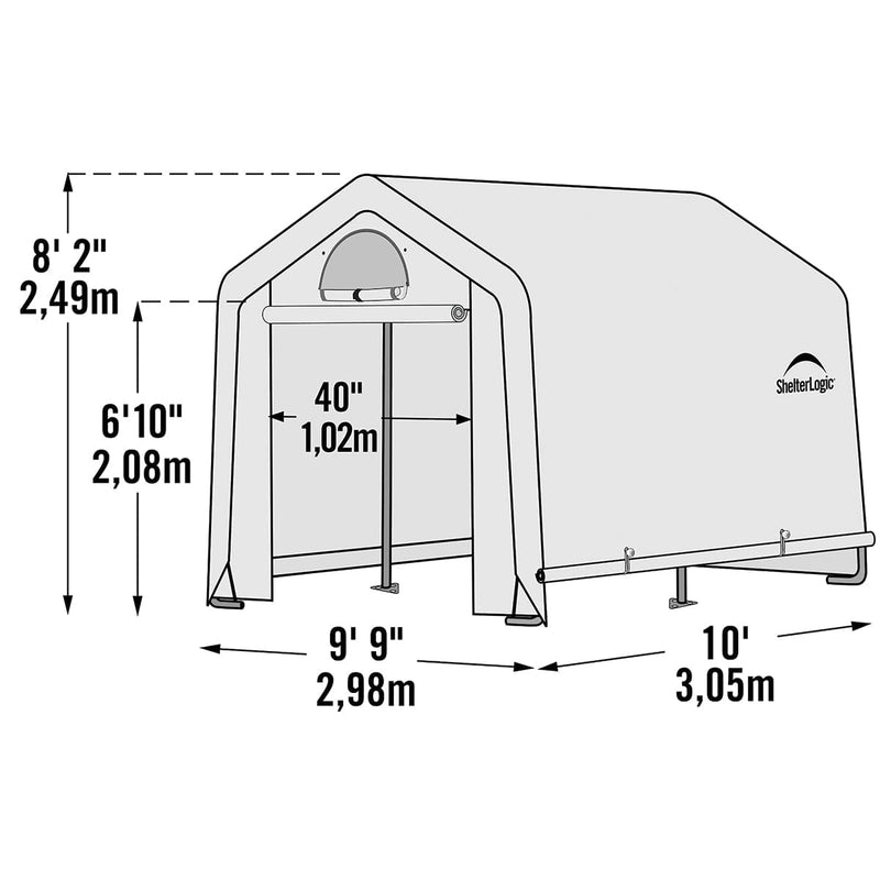 ShelterLogic GrowIT Greenhouse-in-a-Box 10 Ft. x 10 Ft.. Peak Greenhouse