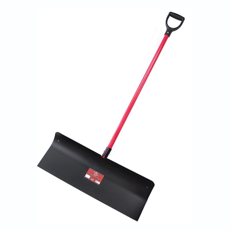 Bully Tools 30" Steel Snow Pusher with Fiberglass Handle D-Grip