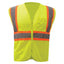 Lime GSS Safety ANSI 2 Standard Two Tone Mesh Zipper Hi-Vis Safety Vest