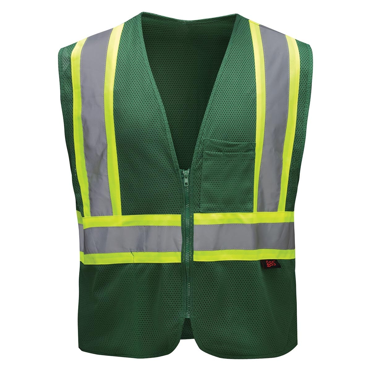 Dark Green GSS Safety Enhanced Visibility Multi-Color Vest