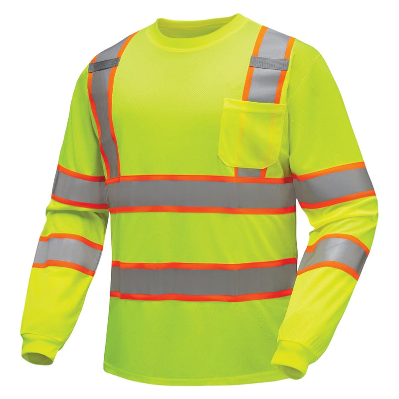 GSS Safety ANSI 3 Two Tone Long Sleeve Hi-Vis T-Shirt