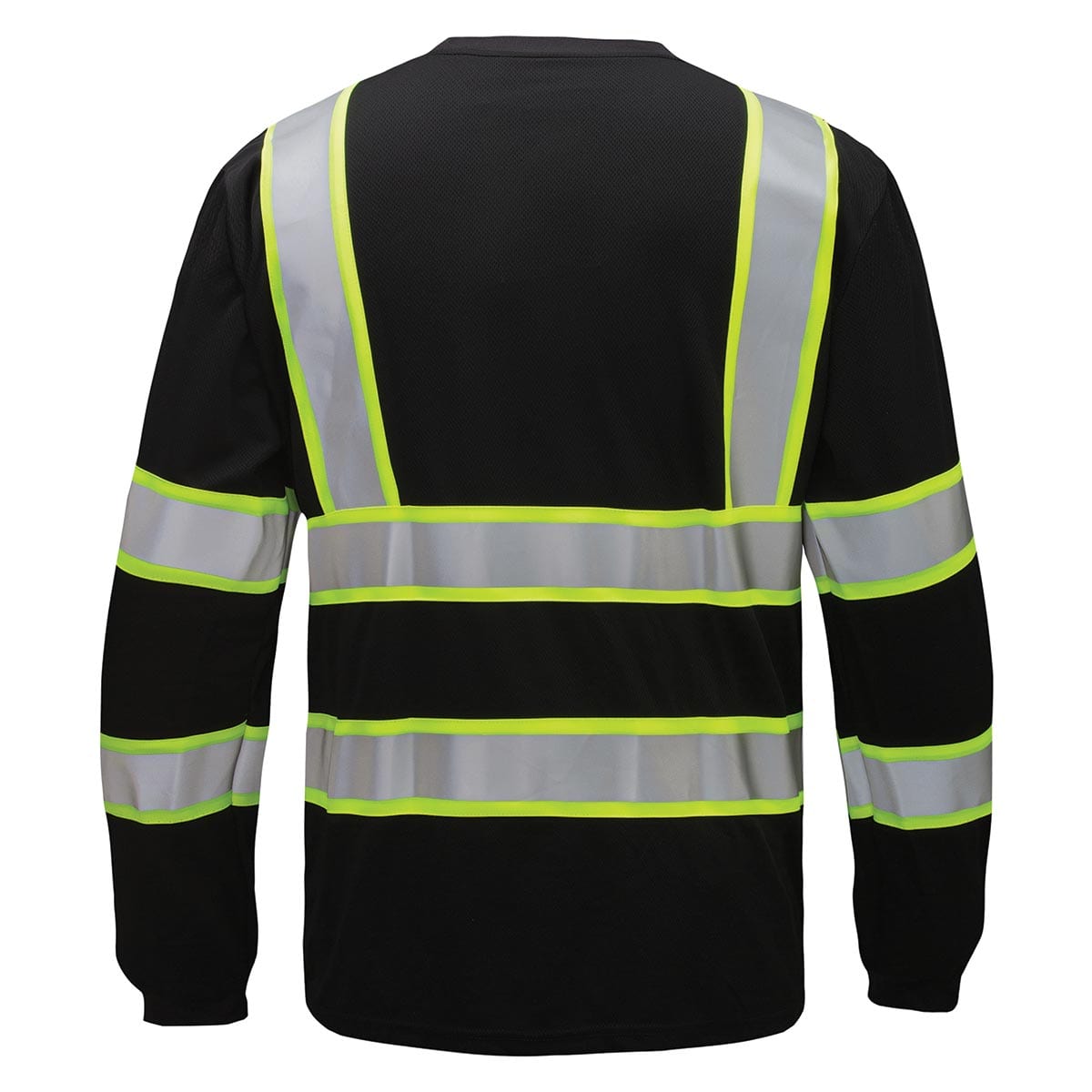 Black GSS Safety Enhanced Visibility Two Tone Long Sleeve T-Shirt