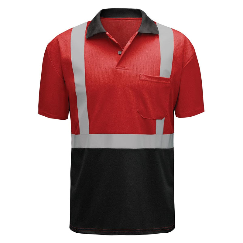 Red GSS Safety Enhanced Visibility Short Sleeve Polo
