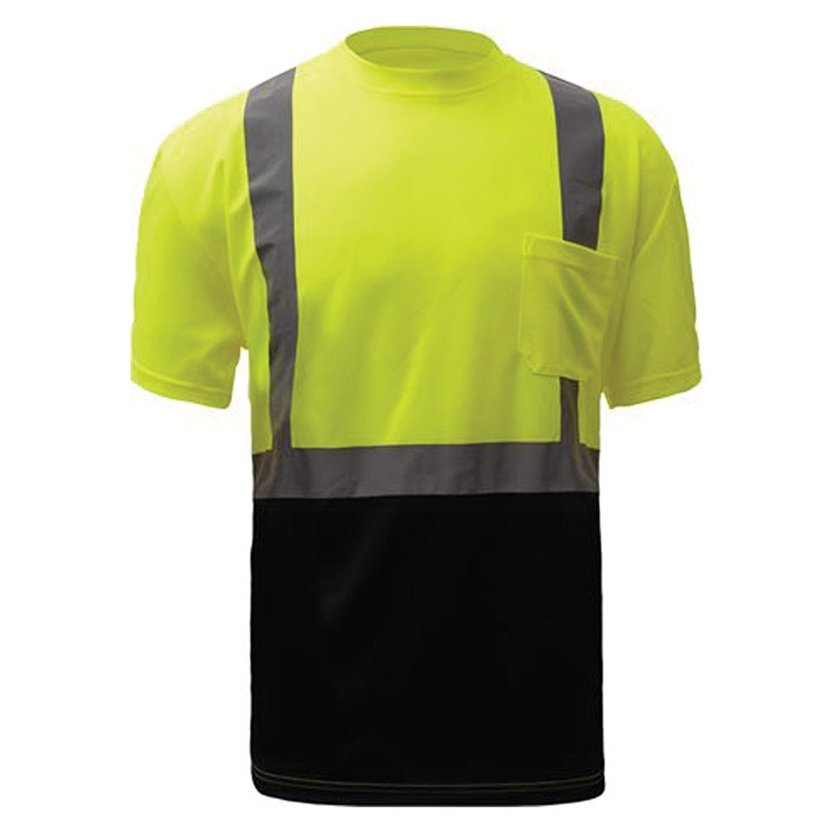 Lime GSS Safety ANSI 2 Safety Hi-Vis T-Shirt with Black Bottom