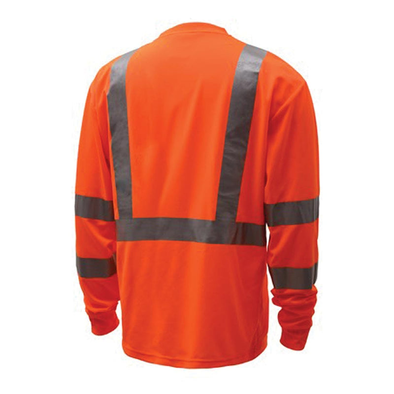 Bright Orange GSS Safety ANSI 3 Long Sleeve Hi-Vis T-Shirt with Black Bottom