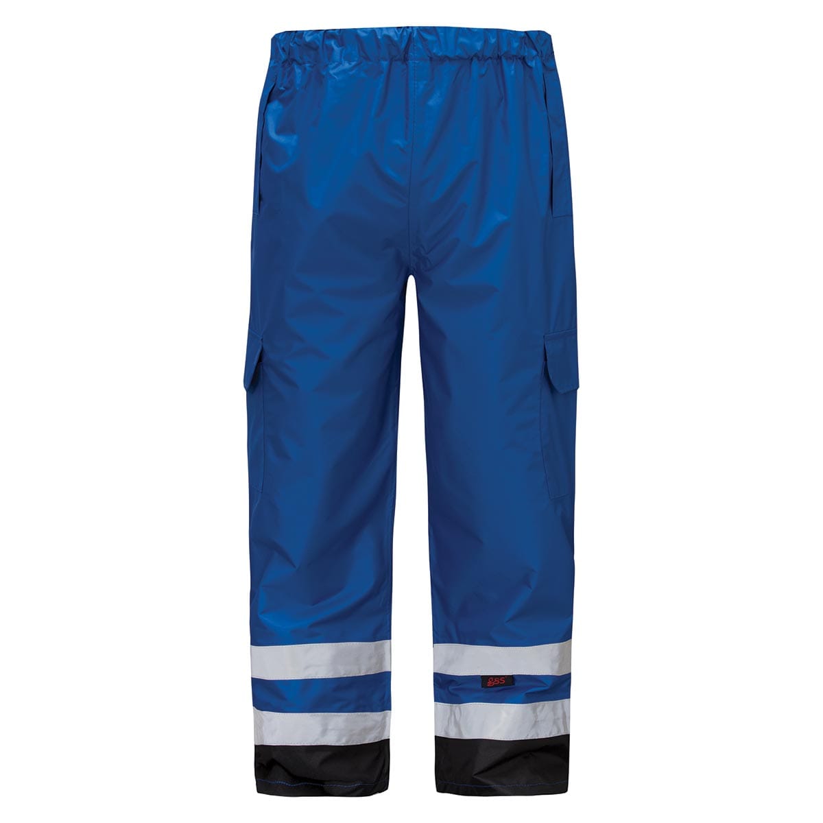Blue GSS Safety Non-ANSI Multi Color Enhanced Visibility Premium Rain Pants w/Black Bottom