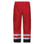 Red GSS Safety Non-ANSI Multi Color Enhanced Visibility Premium Rain Pants w/Black Bottom