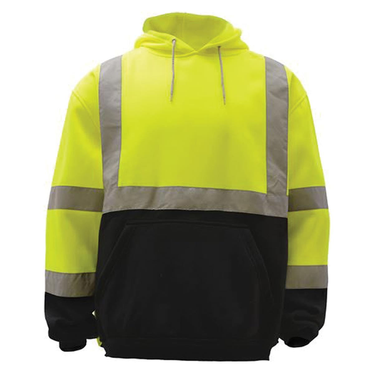 Lime GSS Safety ANSI 3 Pullover Fleece Hi-Vis Sweatshirt w/Black Bottom